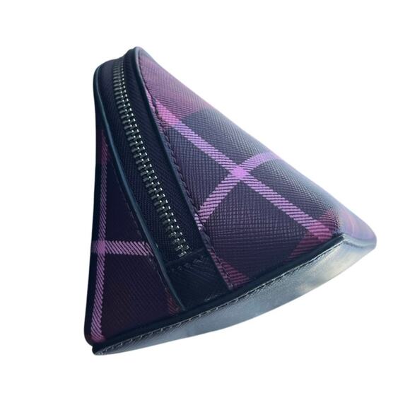 Kate Spade New York | Staci Plaid Small Cosmetic Case | Bright Rose, Red & Black - Picture 5 of 12